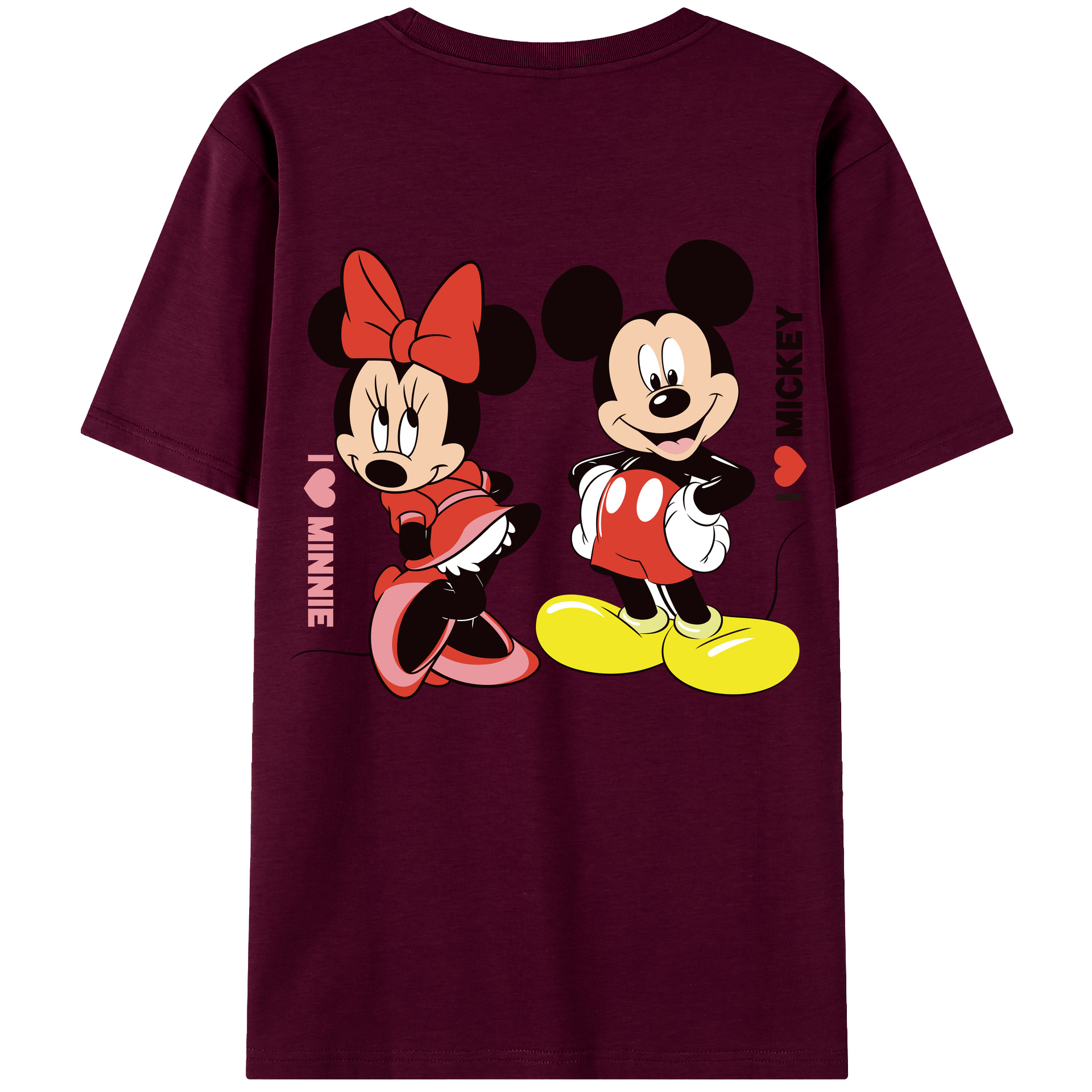 （画像用） ミッキーマウス Mickey Mouse レディース半袖Tシャツ(バックプリント)